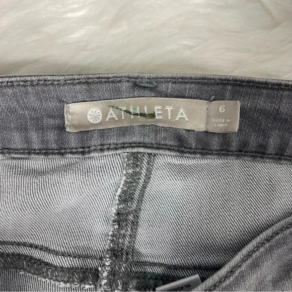 Athleta Sculptek Skinny Jeans Gray Wash Size 6 Mid Rise Performance Denim - Picture 5 of 8
